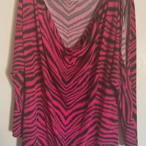 Extra Large Pink Animal Print Michael Kors Top